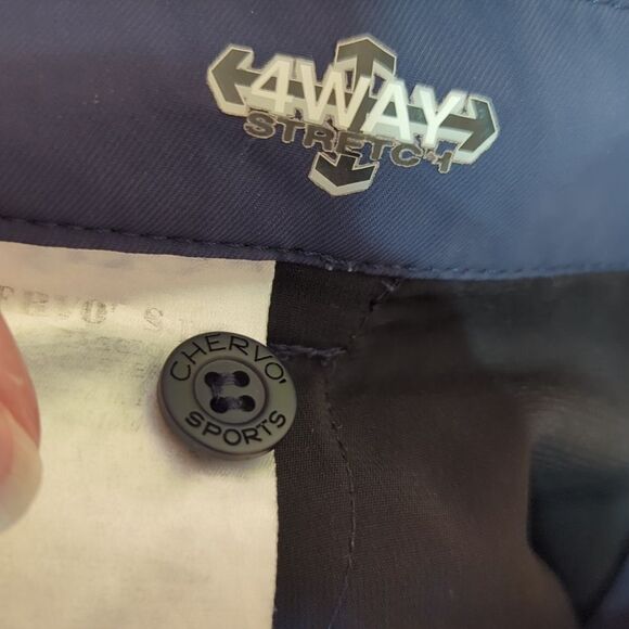 Chervo 4 way stretch golf pant in navy blue low rise sz 8 US - Picture 12 of 14